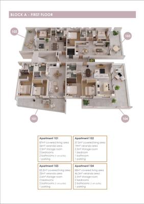 Apartament z 2 syp. w Aradippou, Larnaka, miniatura 17