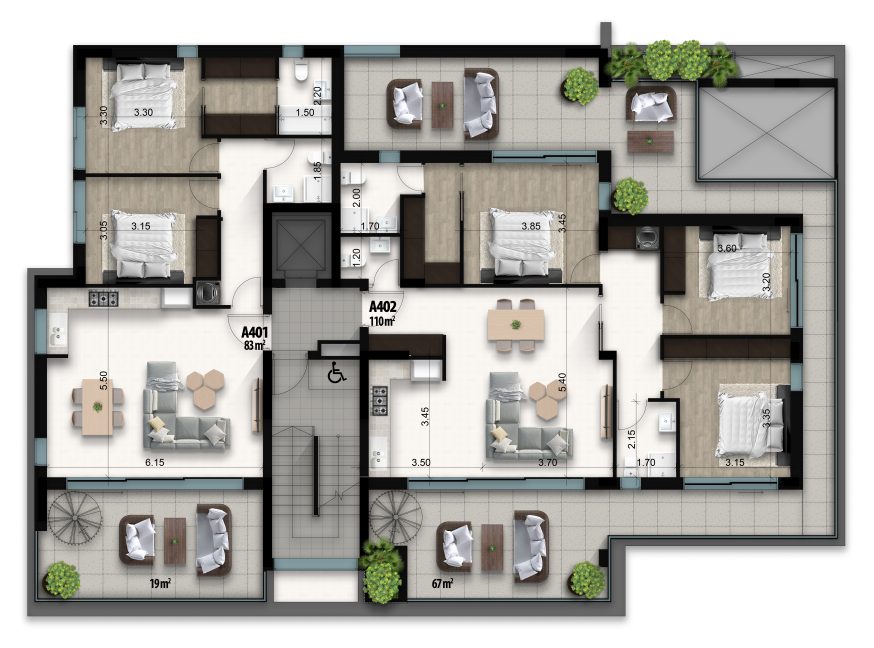 2 BR Penthouse in Larnaca Center, Larnaca photo 13