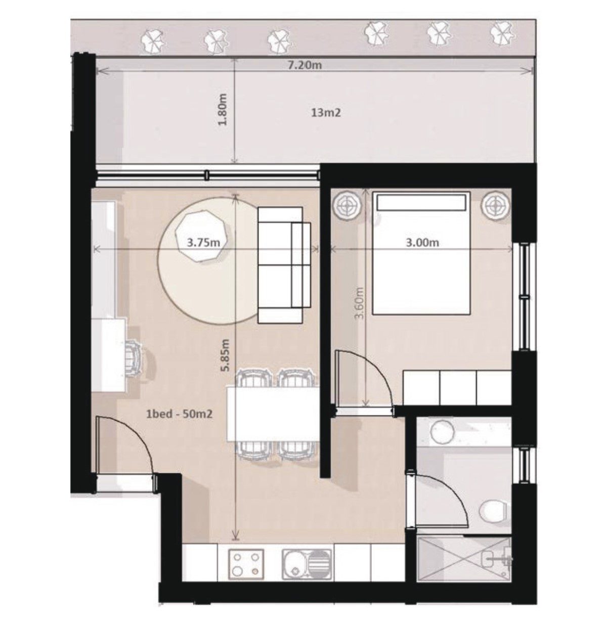 1 BR Apartment in Egkomi, Nicosia photo 5