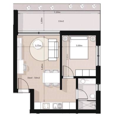 1 BR Apartment in Egkomi, Nicosia thumbnail 5