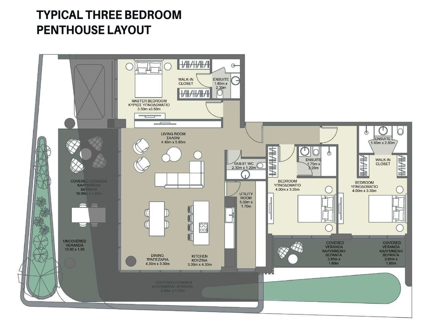 3 BR Penthouse in Kato Paphos, Paphos photo 16
