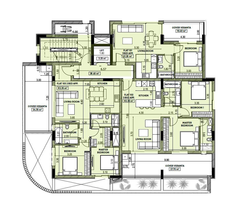 1 BR Apartment in Polemidia, Limassol photo 12