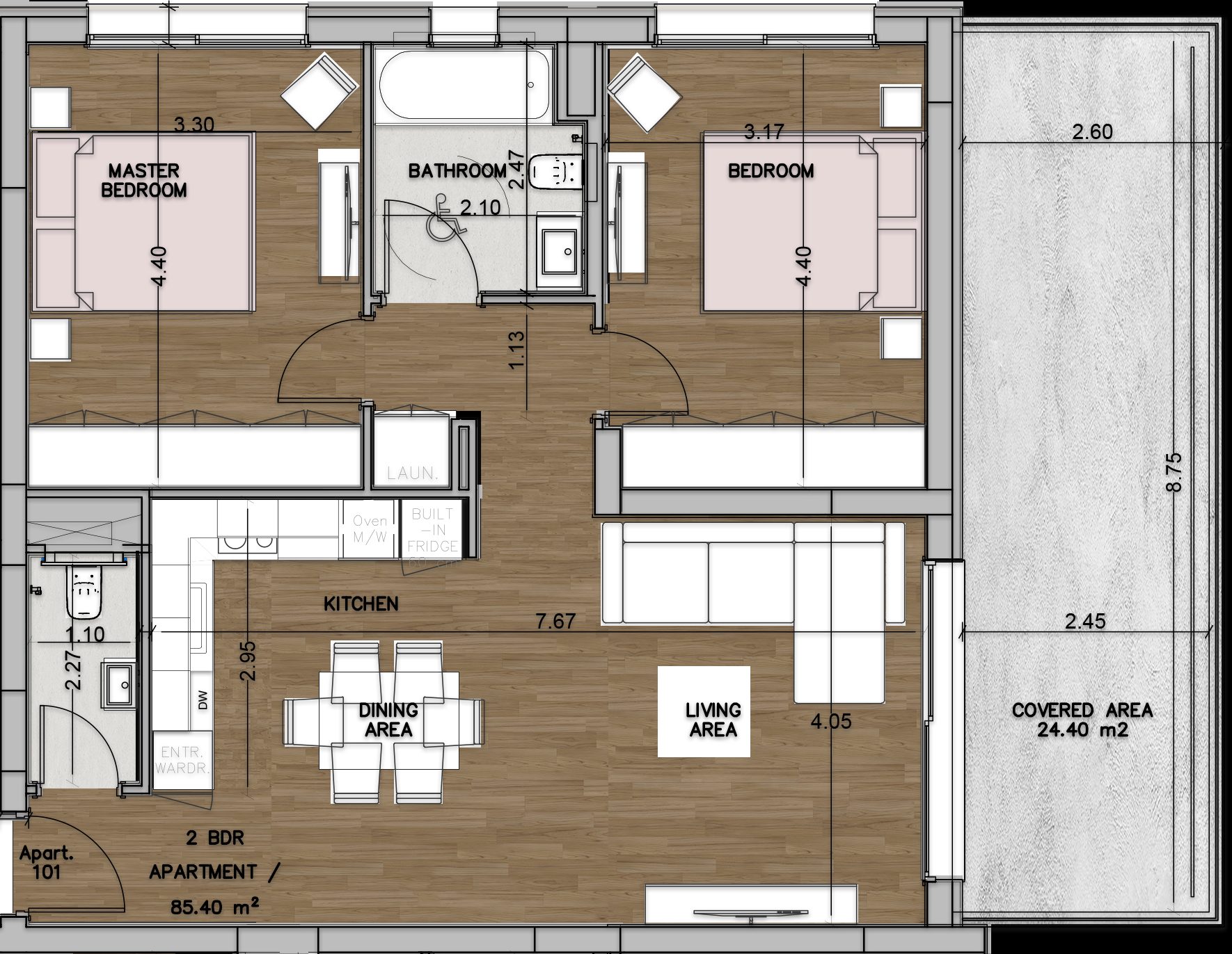 Apartament z 2 syp. w Potamos Germasogeias, Limassol, zdjęcie 16