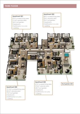 Penthouse z 2 syp. w Aradippou, Larnaka, miniatura 16
