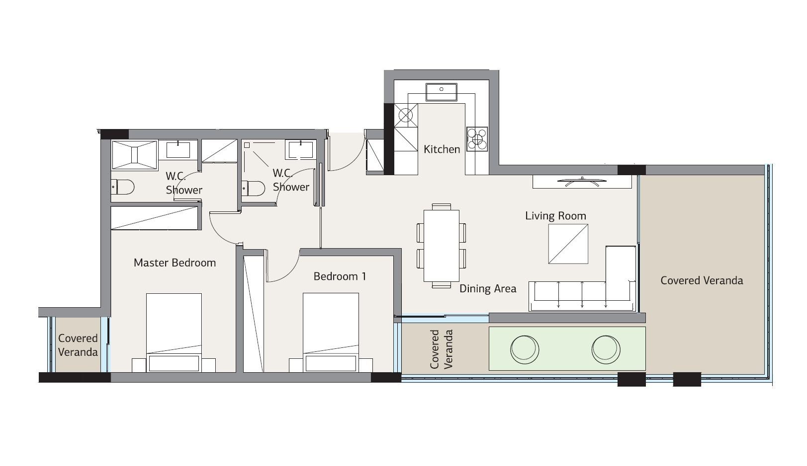 2 BR Apartment in Germasogeia, Limassol photo 13