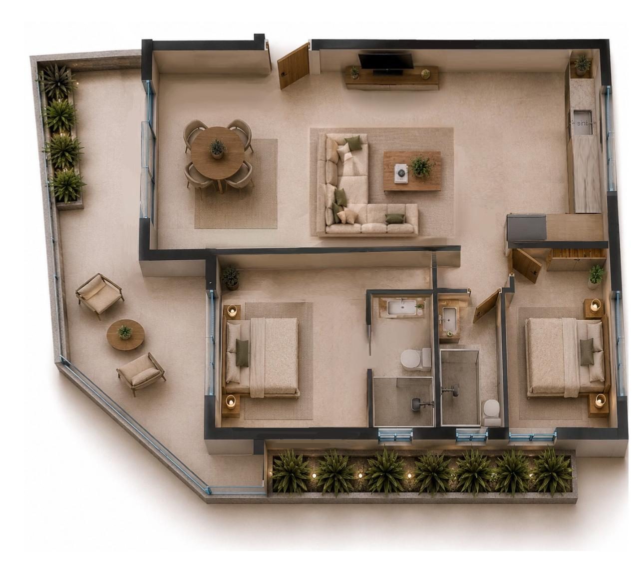 2 BR Penthouse in Chalkoutsa, Limassol photo 12