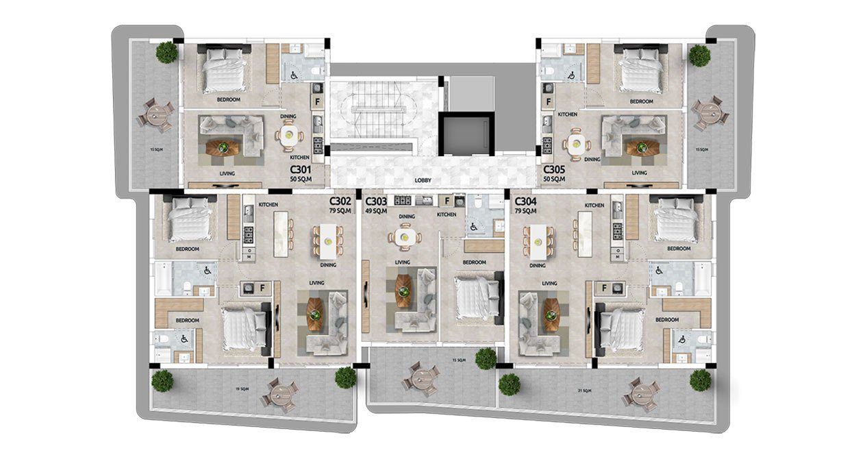 1 BR Apartment in Livadia, Larnaca photo 18