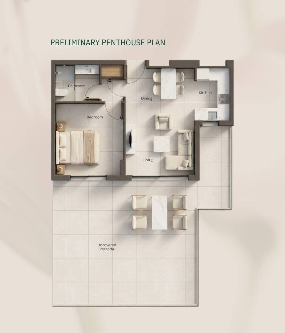 1 BR Penthouse in Geroskipou, Paphos photo 12