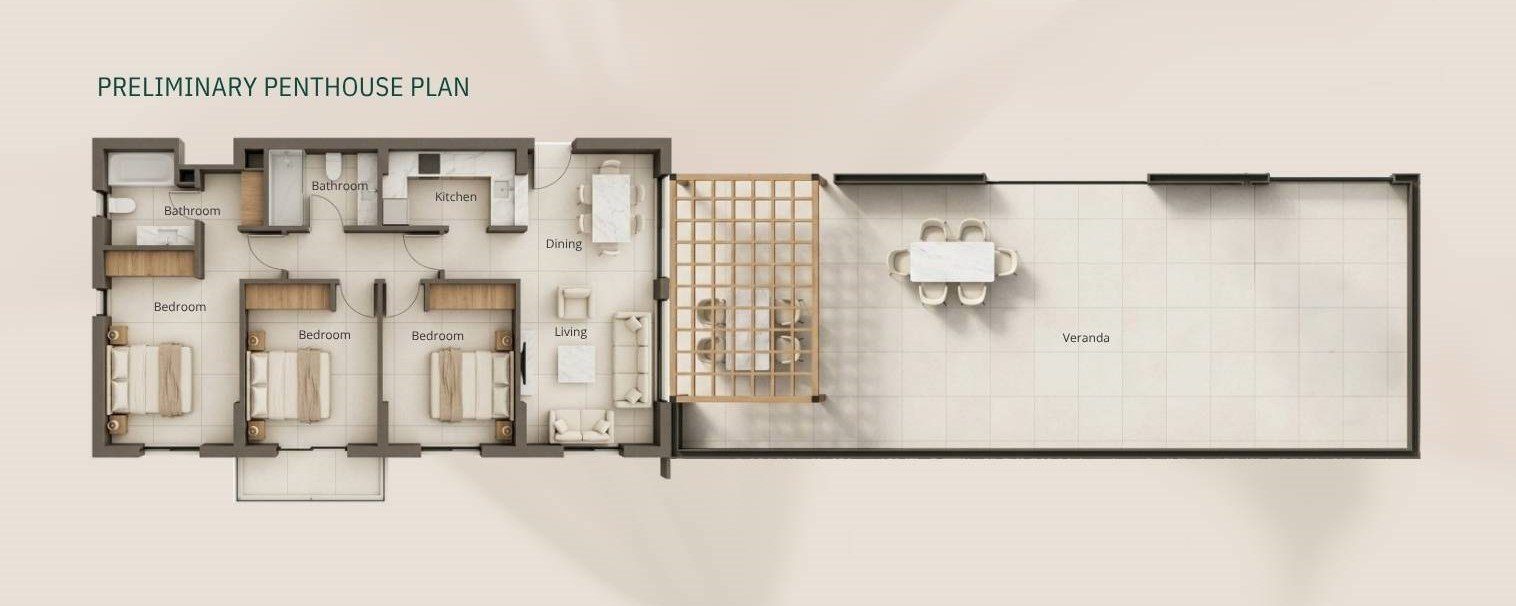 3 BR Penthouse in Geroskipou, Paphos photo 12