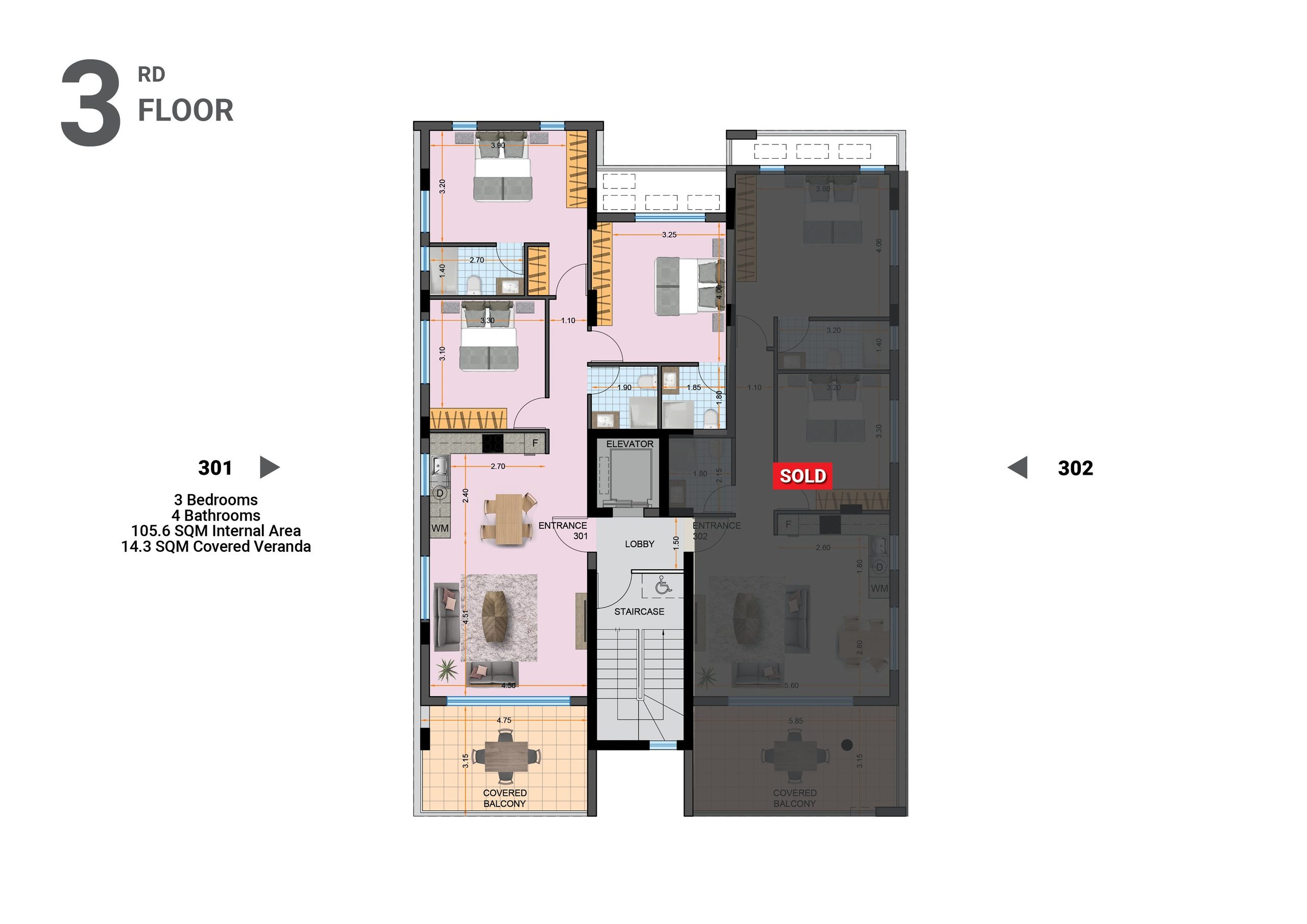 3 BR Penthouse in Larnaca Center, Larnaca photo 7