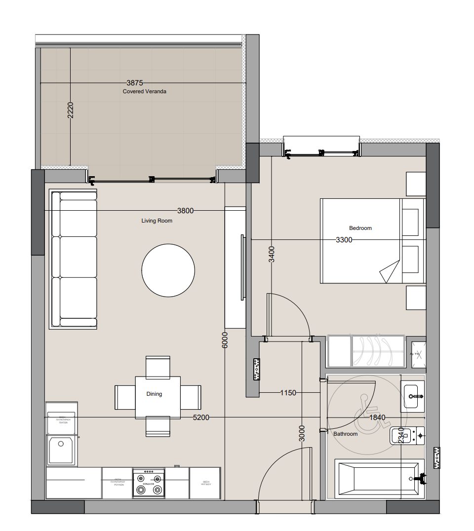 1 BR Apartment in Asomatos, Limassol photo 25