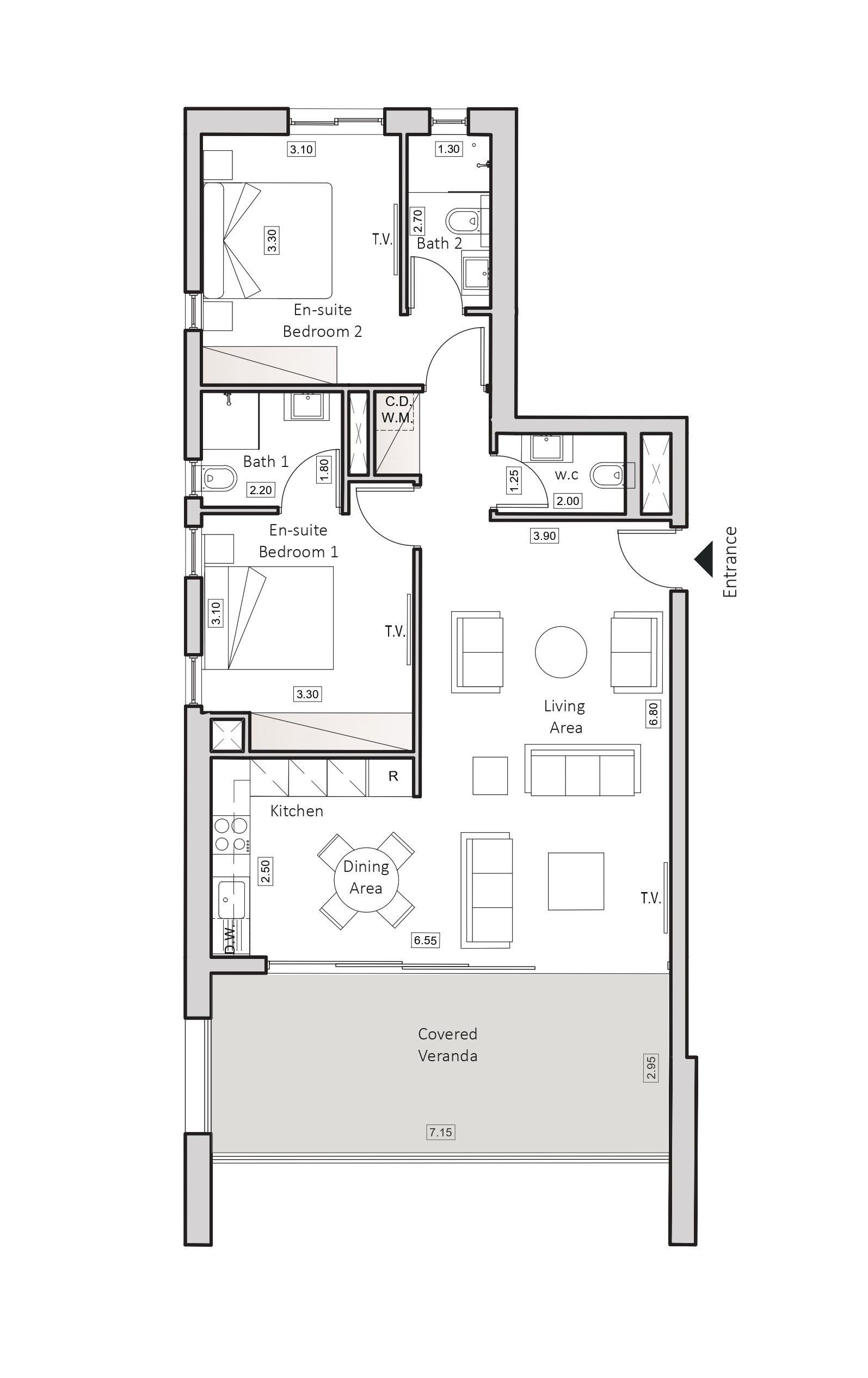 2 BR Apartment in Arch Makarios III, Larnaca photo 13