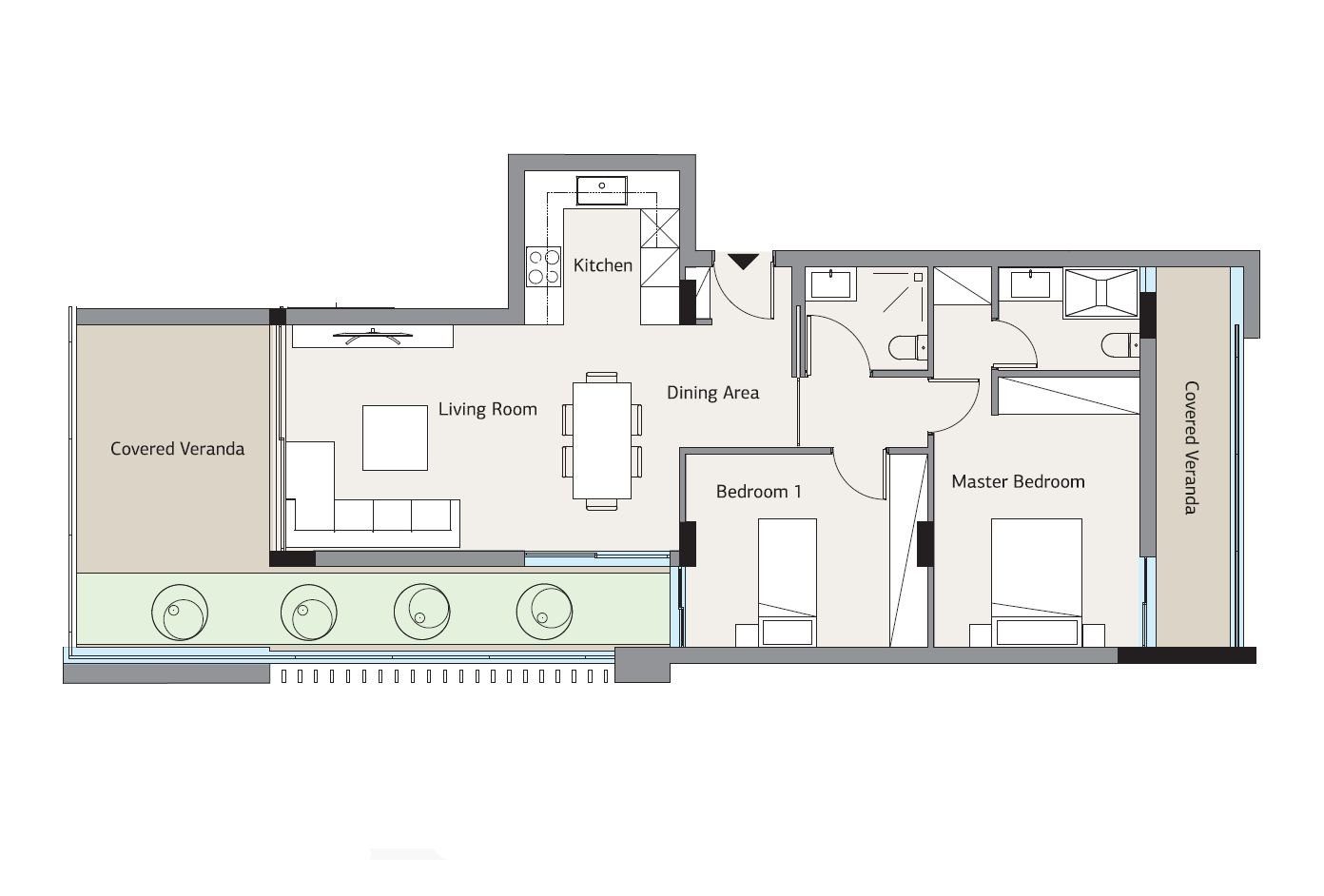 2 BR Apartment in Germasogeia, Limassol photo 13