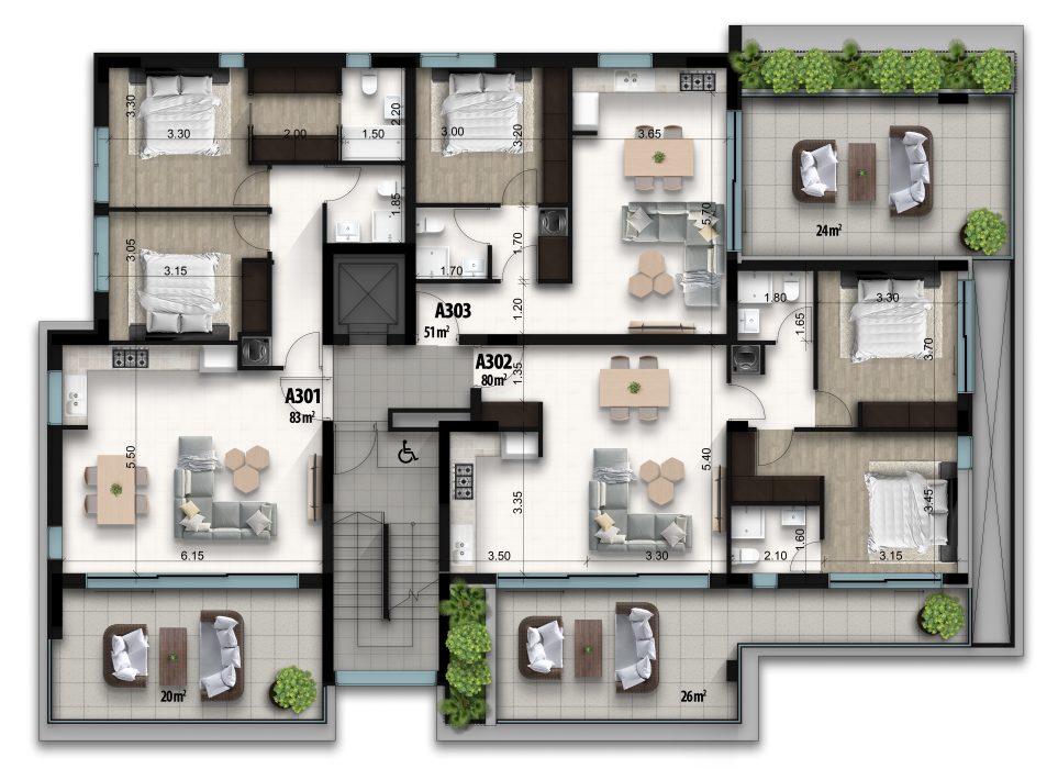 2 BR Apartment in Larnaca Center, Larnaca photo 12