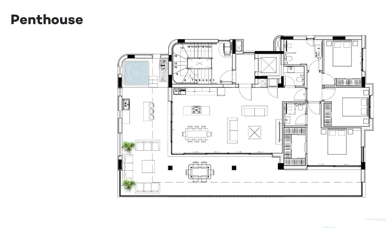3 BR Penthouse in Agios Athanasios, Limassol photo 12