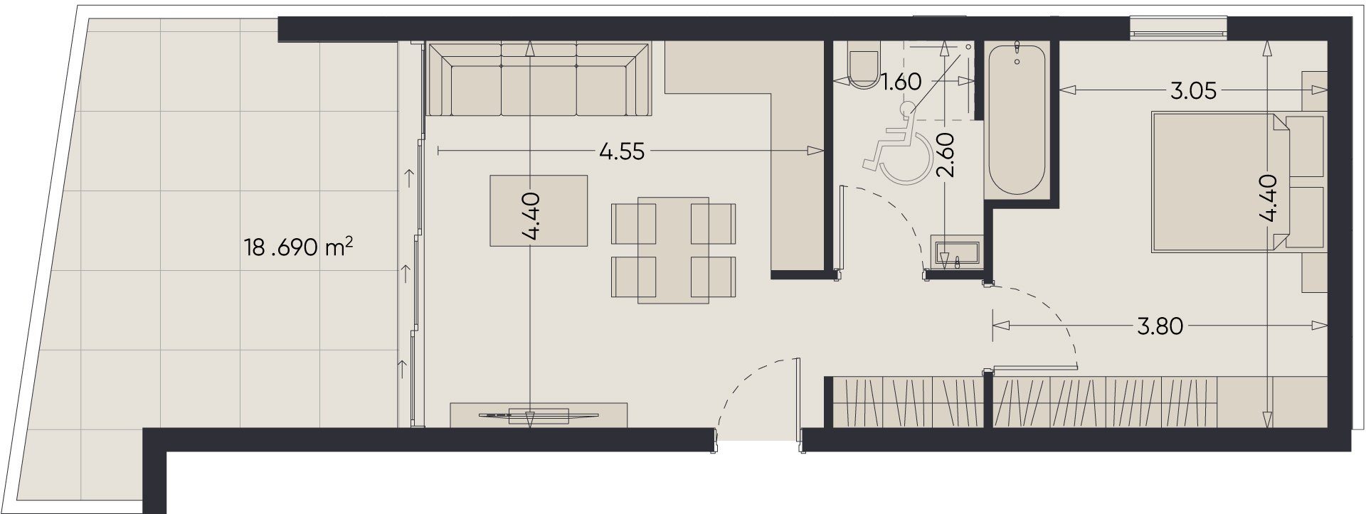 1 BR Apartment in Zakaki, Limassol photo 5