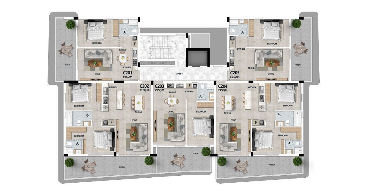 1 BR Apartment in Livadia, Larnaca photo 14
