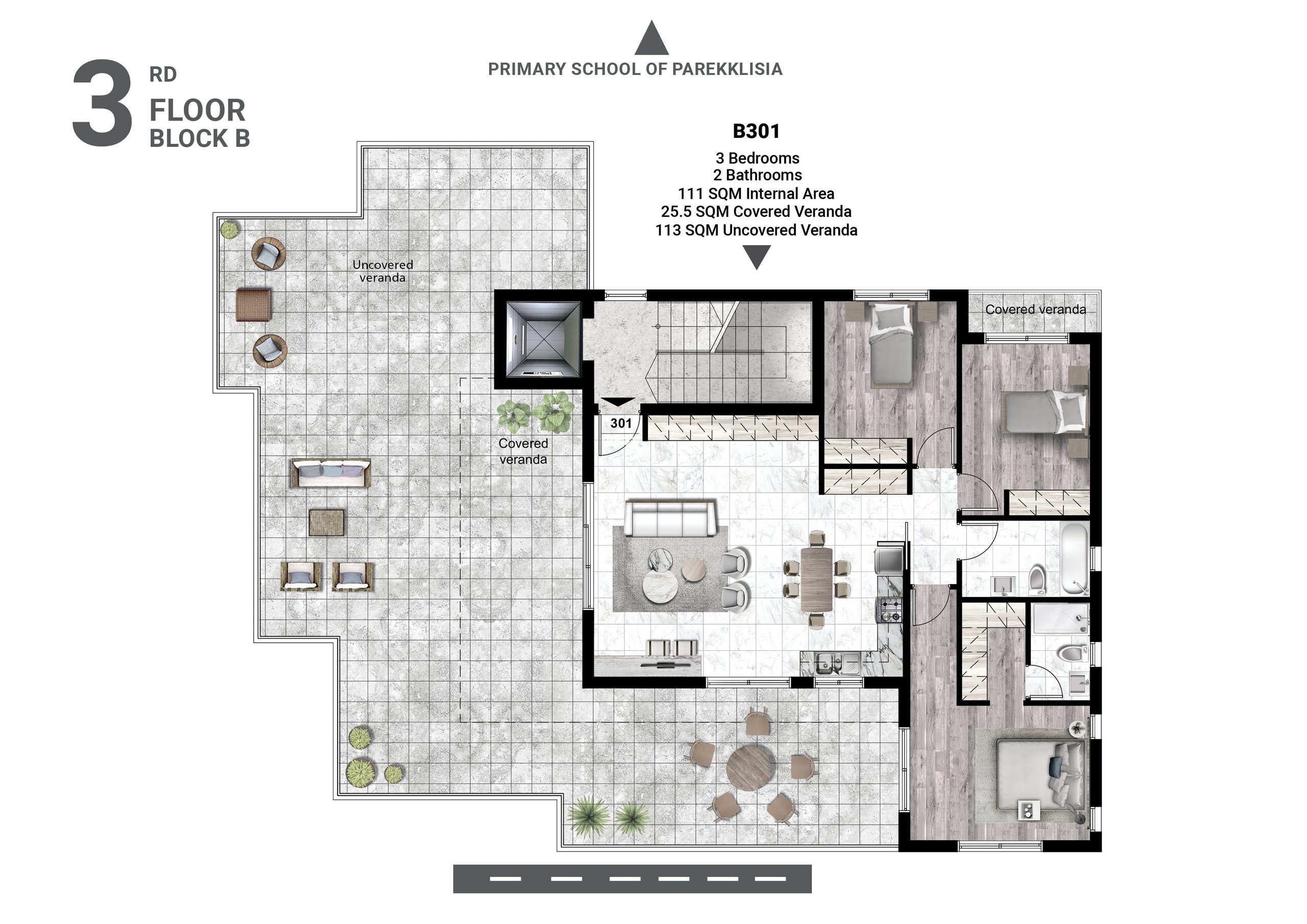 3 BR Penthouse in Parekklisia, Limassol photo 17