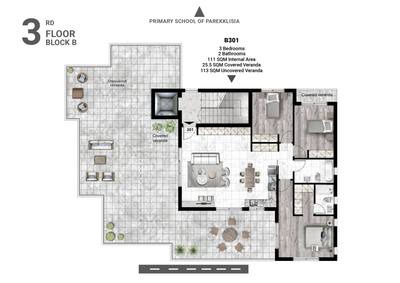 3 BR Penthouse in Parekklisia, Limassol thumbnail 17