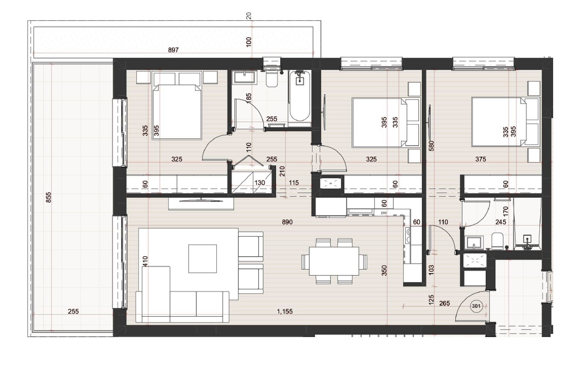 3 BR Apartment in Mesa Geitonia photo 12