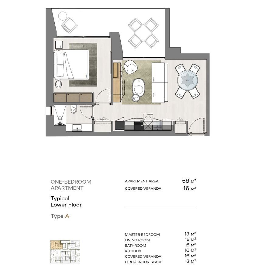 1 BR Apartment in Potamos Germasogeias, Limassol photo 15
