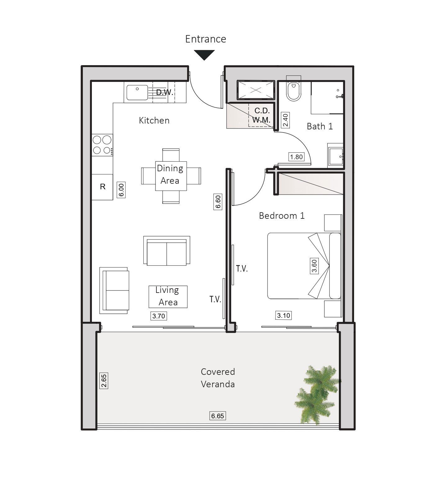 1 BR Apartment in Arch Makarios III, Larnaca photo 13