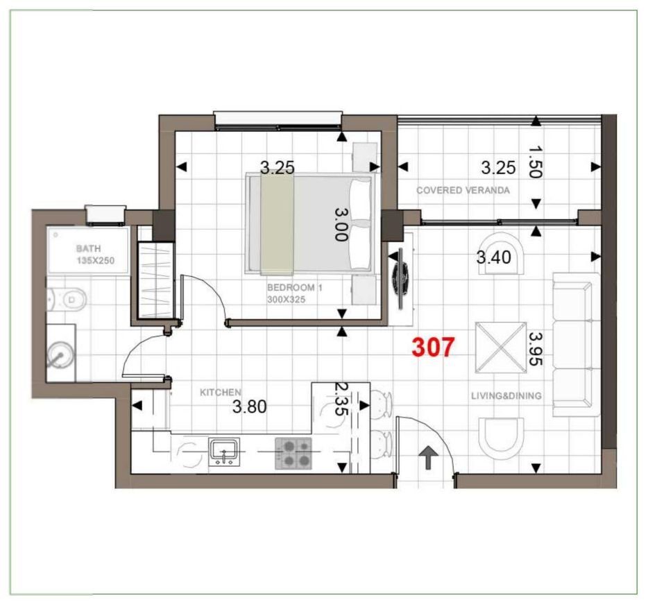 1 BR Apartment in Trachoni, Limassol photo 13
