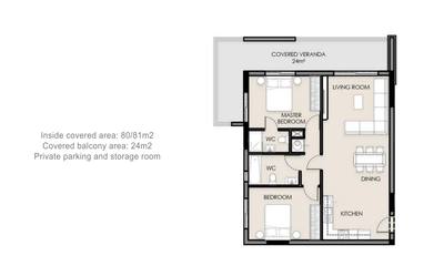 Apartament z 2 syp. w Kiti, Larnaka, miniatura 16