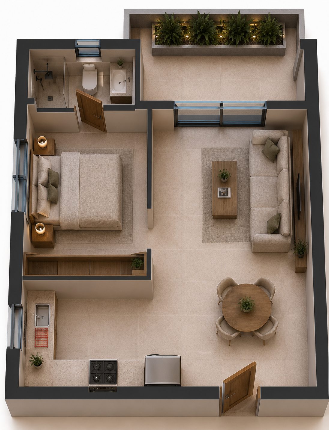 1 BR Apartment in Katholiki, Limassol photo 7