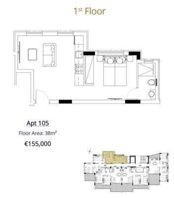 1 BR Apartment in Kolossi, Limassol thumbnail 9