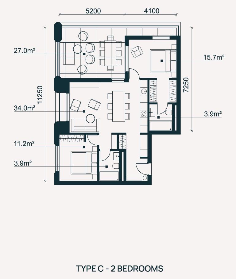 2 BR Apartment in Moutallos, Paphos photo 23