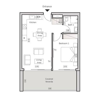 1 BR Apartment in Arch Makarios III, Larnaca thumbnail 13