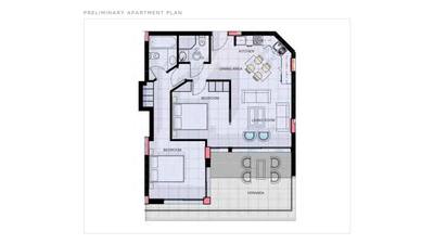Apartament z 2 syp. w Chlorakas, Pafos, miniatura 9