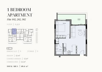 1 BR Apartment in Agios Nektarios, Limassol thumbnail 9