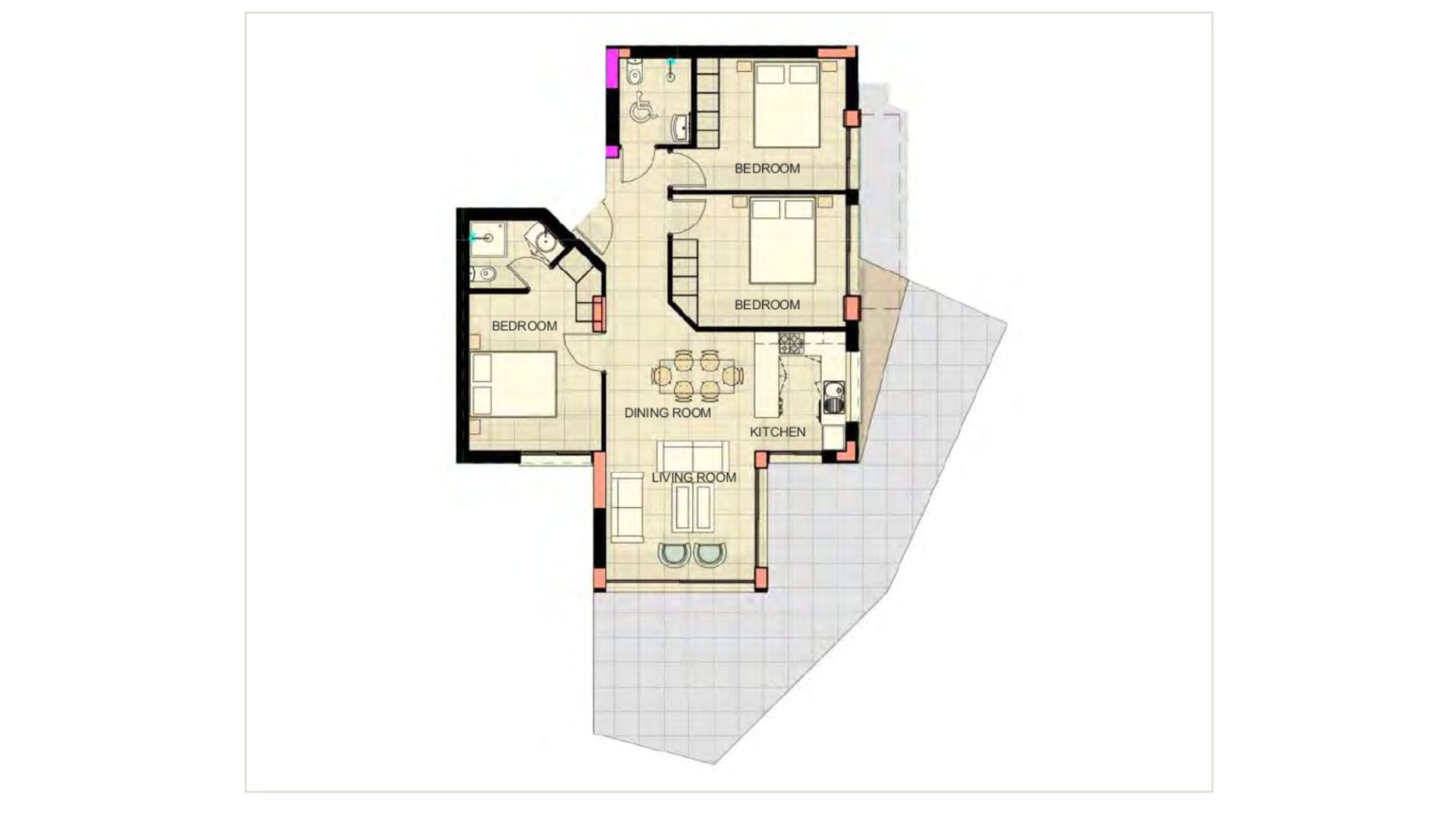 3 BR Apartment in Chlorakas, Paphos photo 5