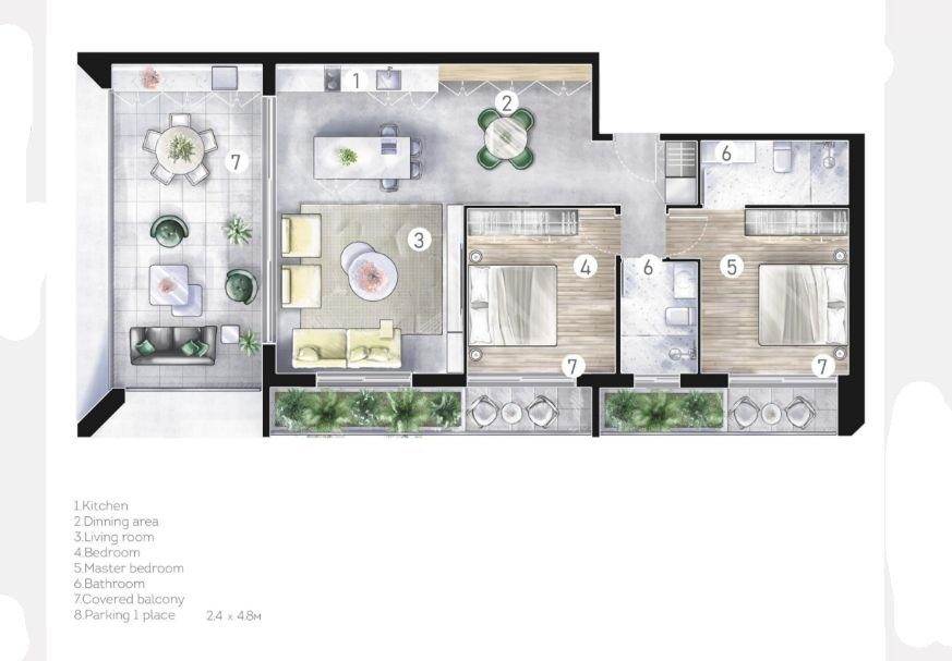 2 BR Apartment in Geroskipou, Paphos photo 14
