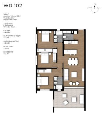 3 BR Apartment in Tserkezoi, Limassol thumbnail 21