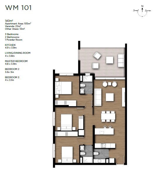 3 BR Apartment in Tserkezoi, Limassol photo 21
