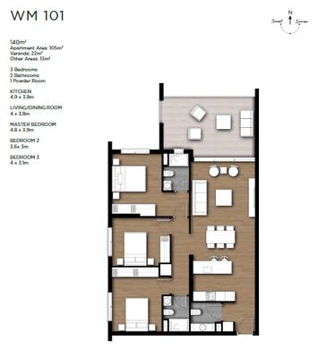 3 BR Apartment in Tserkezoi, Limassol thumbnail 21