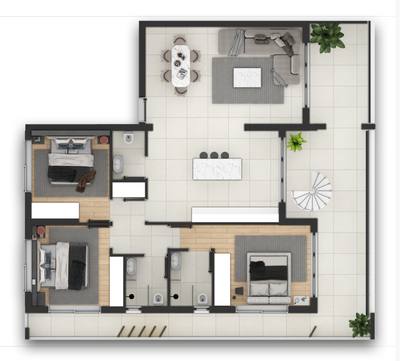 Penthouse z 3 syp. w Apostolos Andreas, Limassol, miniatura 13