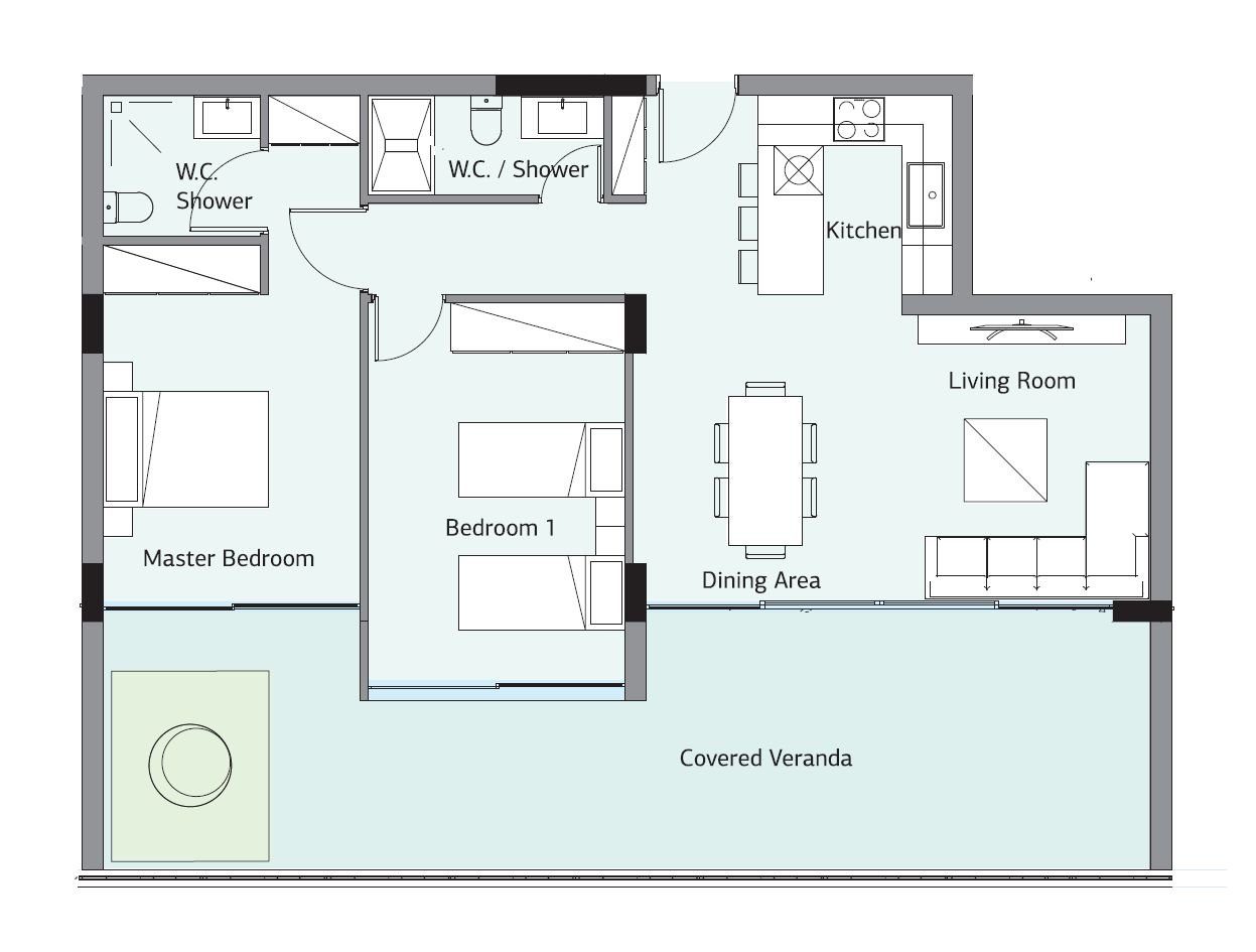 2 BR Apartment in Germasogeia, Limassol photo 14