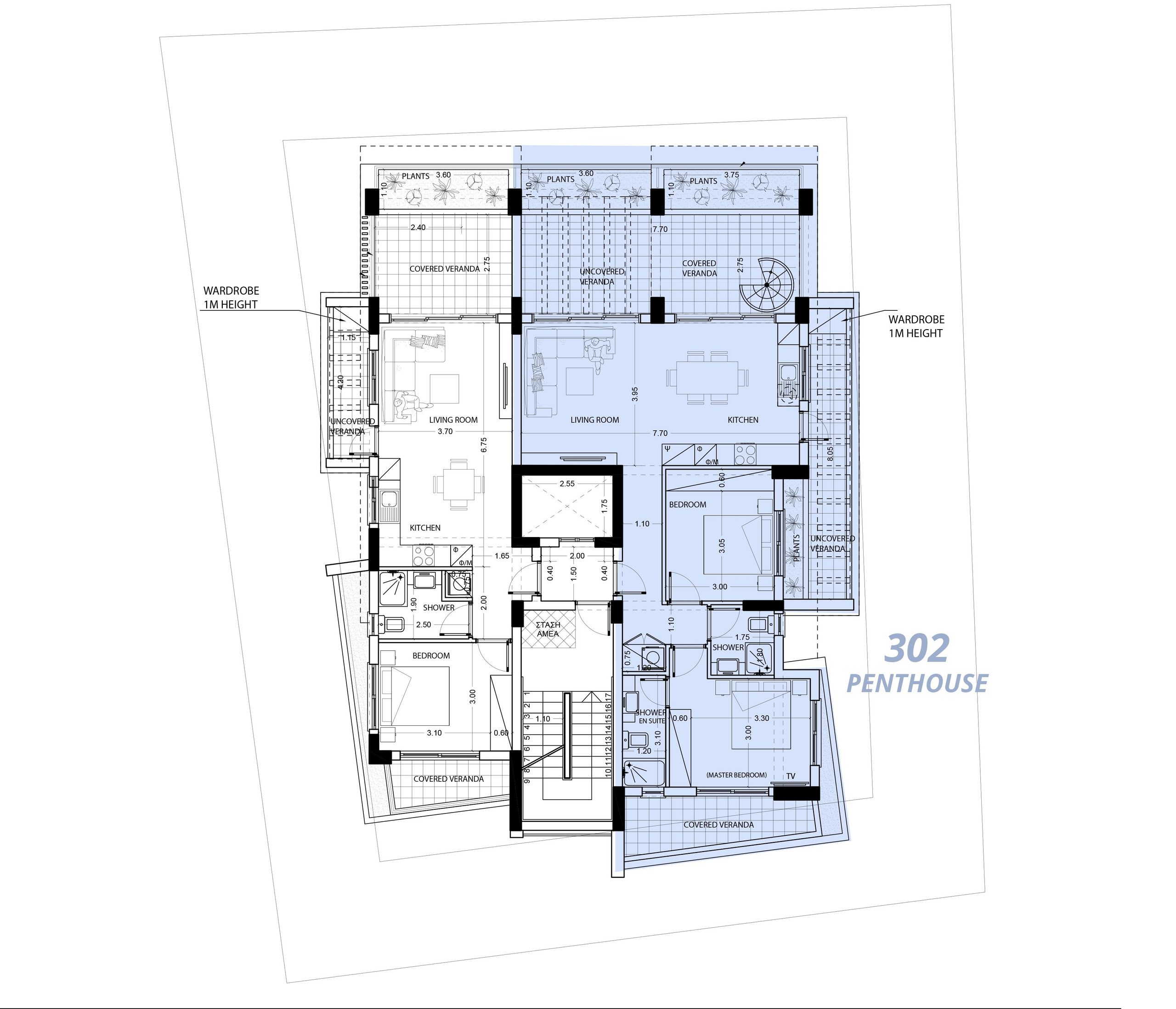 2 BR Penthouse + Roof Studio in Agios Athanasios, Limassol photo 6