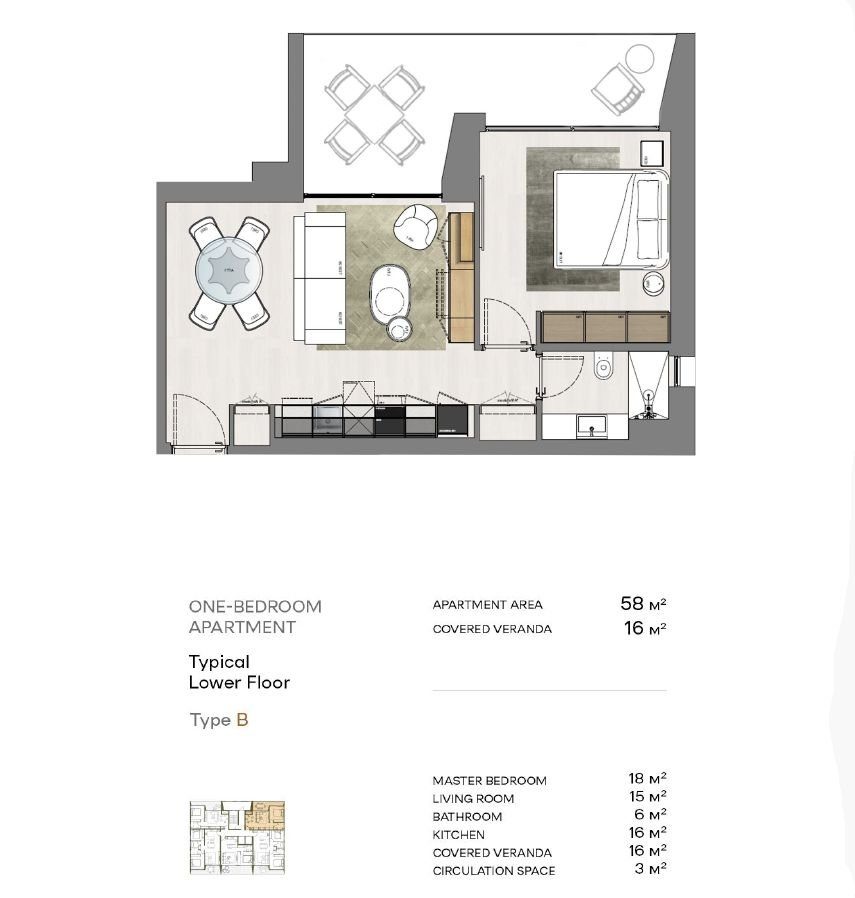 1 BR Apartment in Potamos Germasogeias, Limassol photo 14