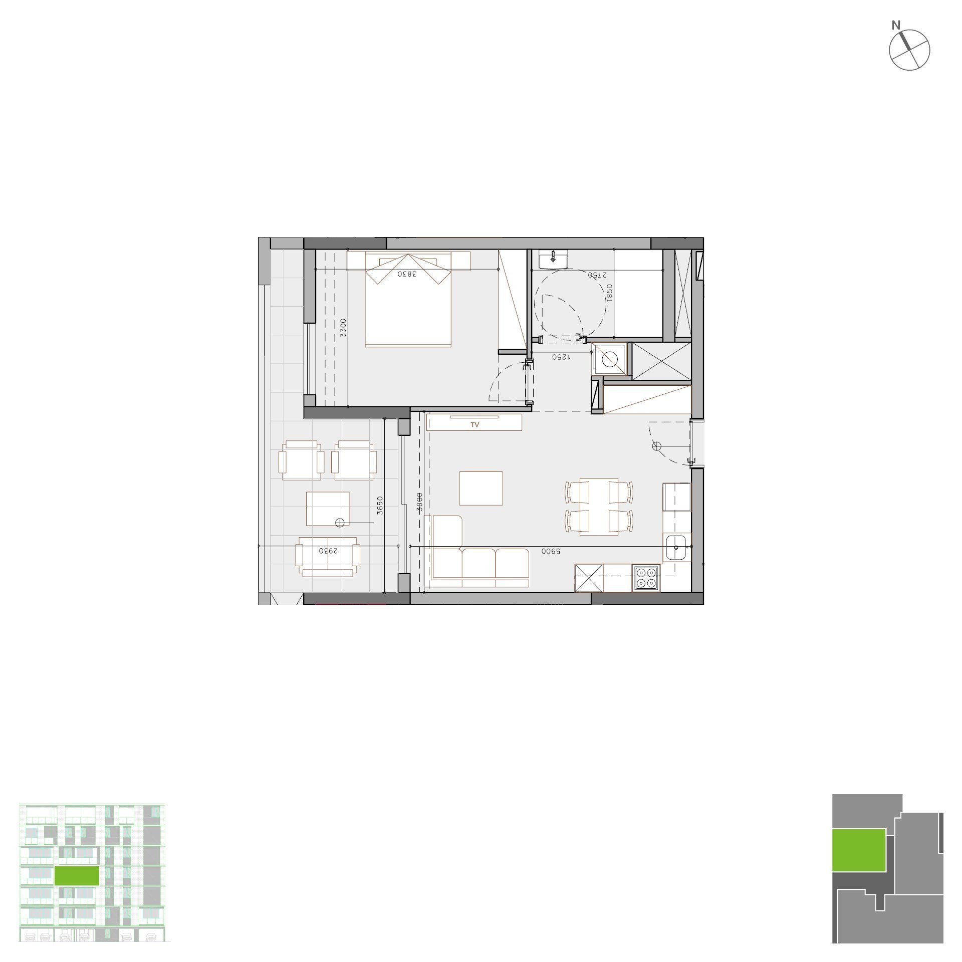 1 BR Apartment in Germasogeia photo 10