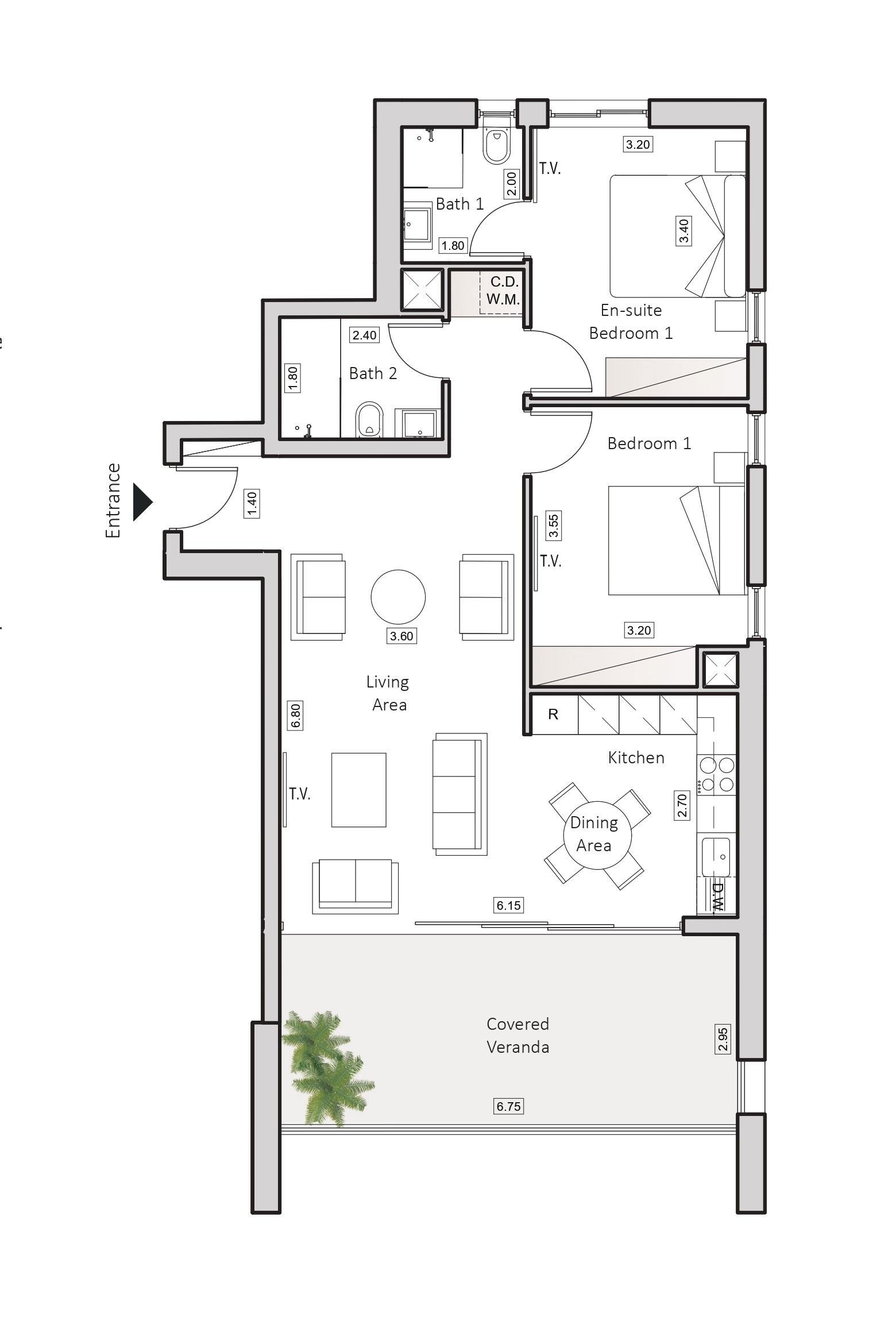 2 BR Apartment in Arch Makarios III, Larnaca photo 13