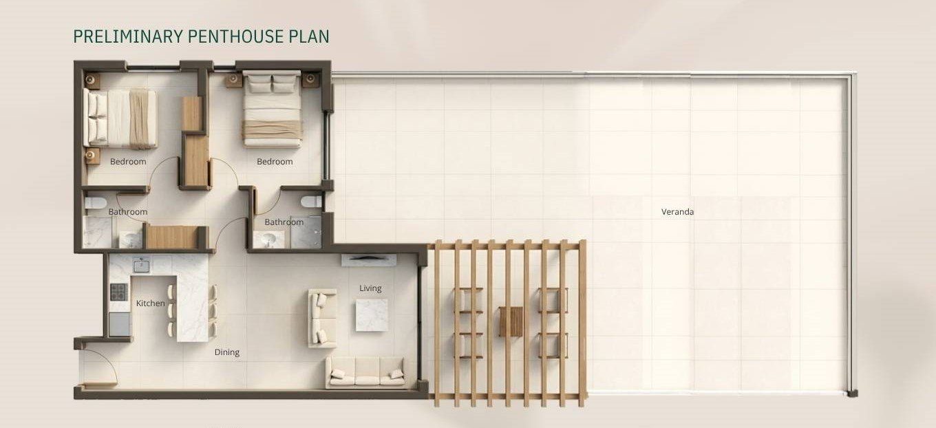 2 BR Penthouse in Geroskipou, Paphos photo 11