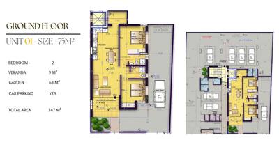 Apartament z 2 syp. na parterze w Kiti, Larnaka, miniatura 8