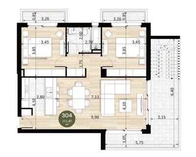 2 BR Penthouse in Mouttagiaka, Limassol thumbnail 17