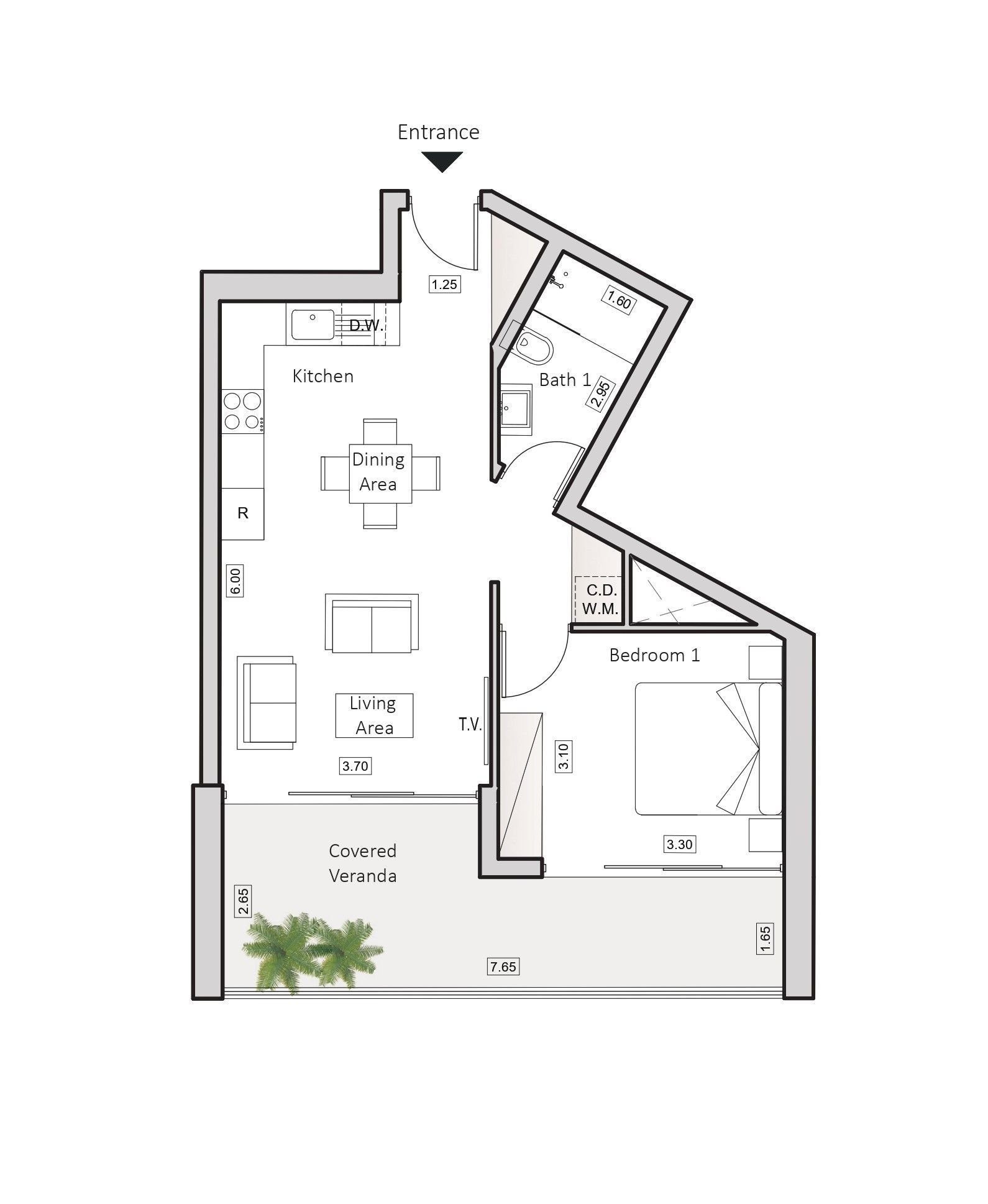 1 BR Apartment in Arch Makarios III, Larnaca photo 13