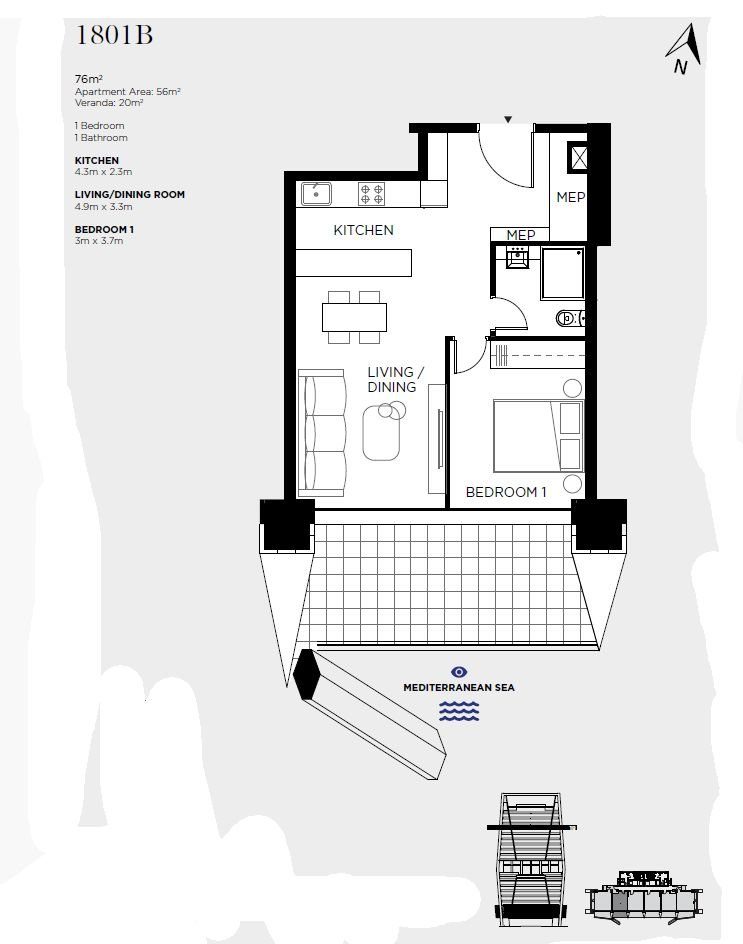 1 BR Apartment in Potamos Germasogeias, Limassol photo 10